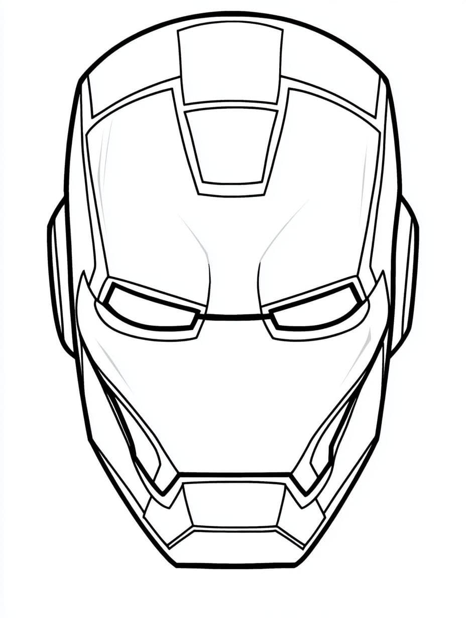 Avengers Ausmalbilder Ironman Maske