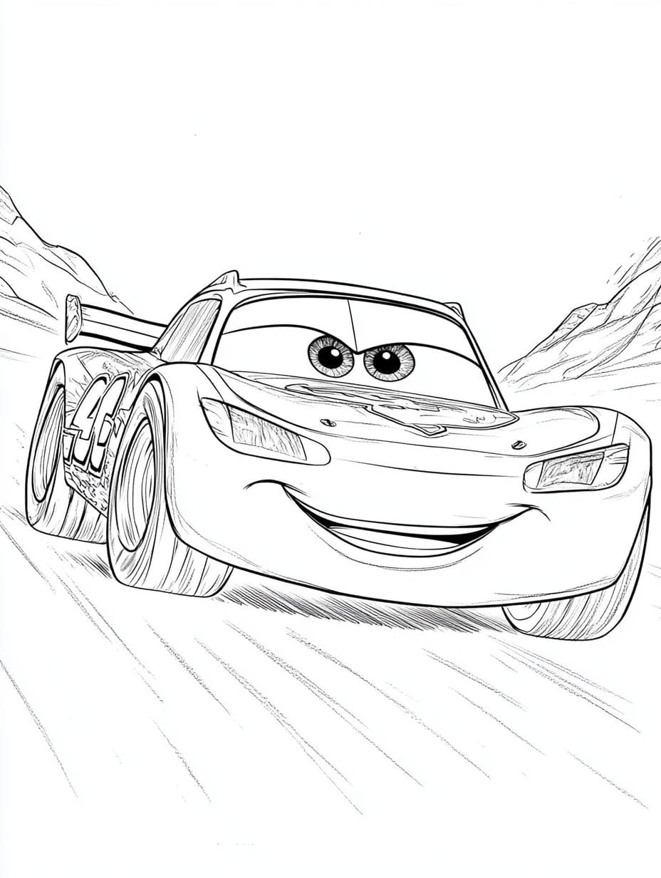 Cars Lightning Mcqueen Ausmalbild