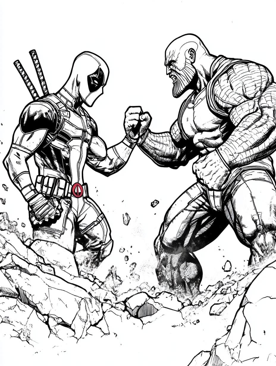 Deadpool Vs Feinde Ausmalbilder