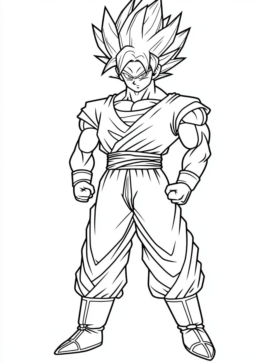 Goku Ssj Ausmalbilder Dragonball