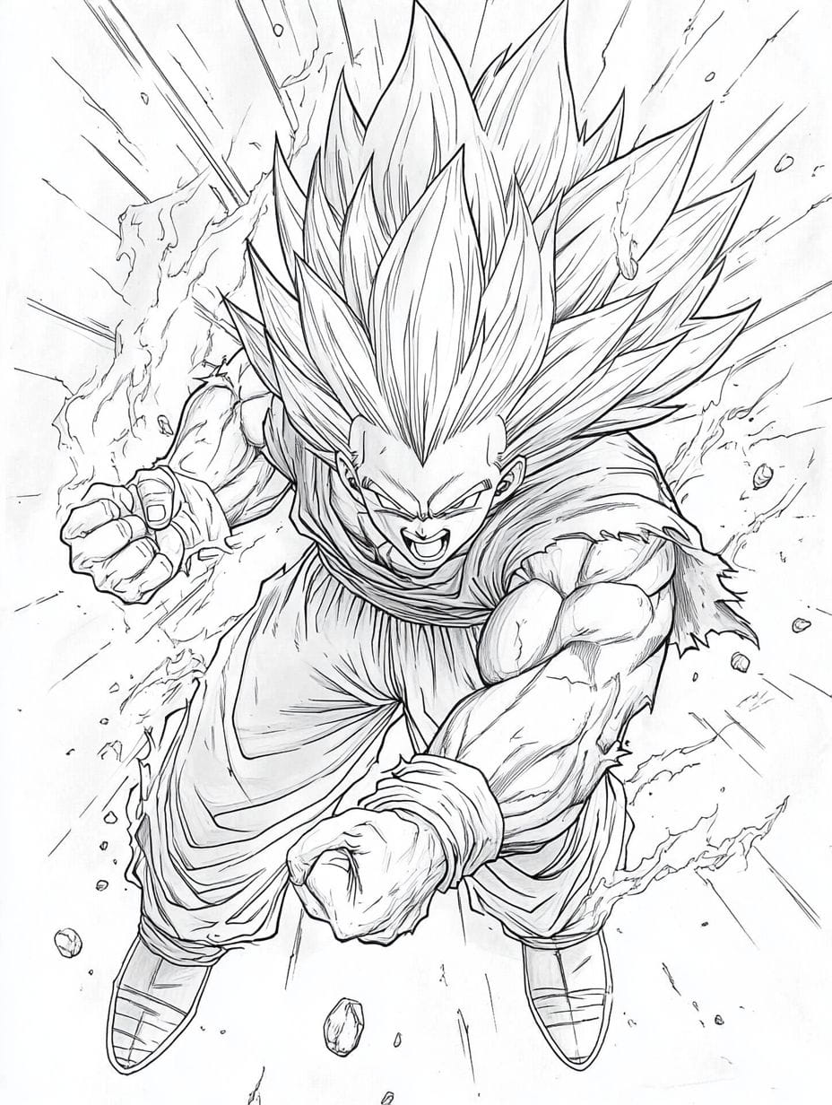 Goku Super Saiyajin Ausmalbilder Dragonball