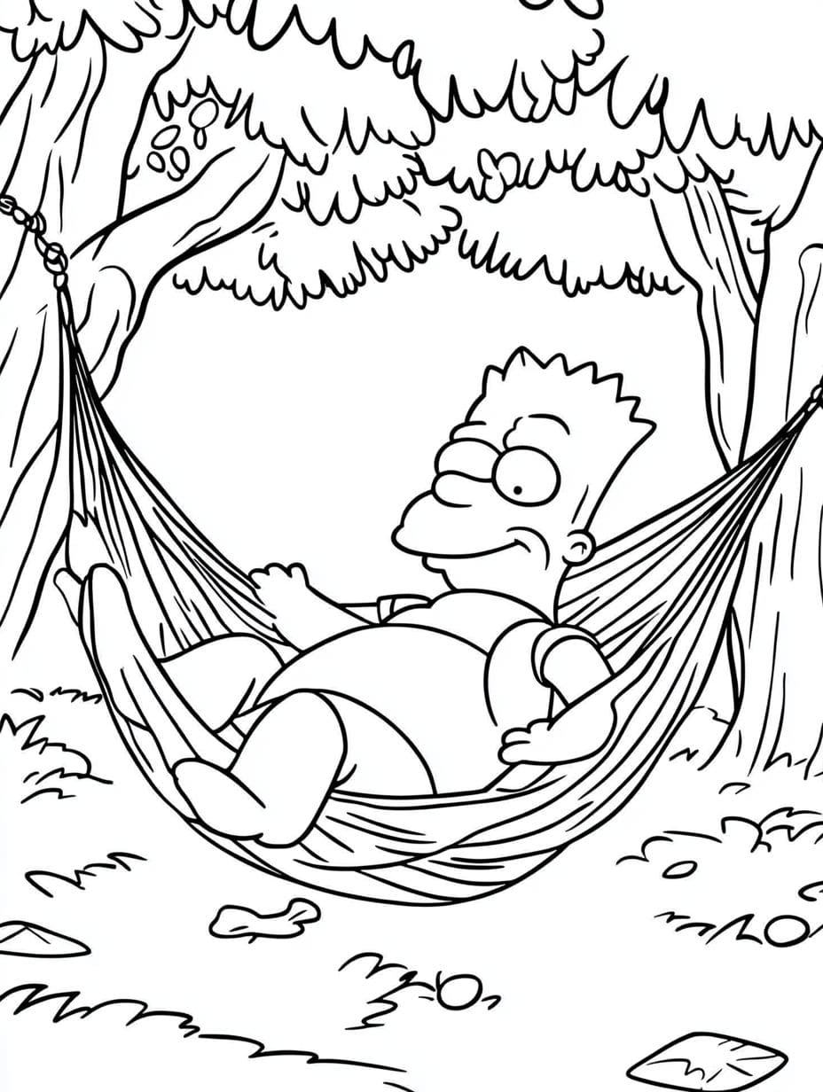 Homer Simpson Macht Siesta Ausmalbilder