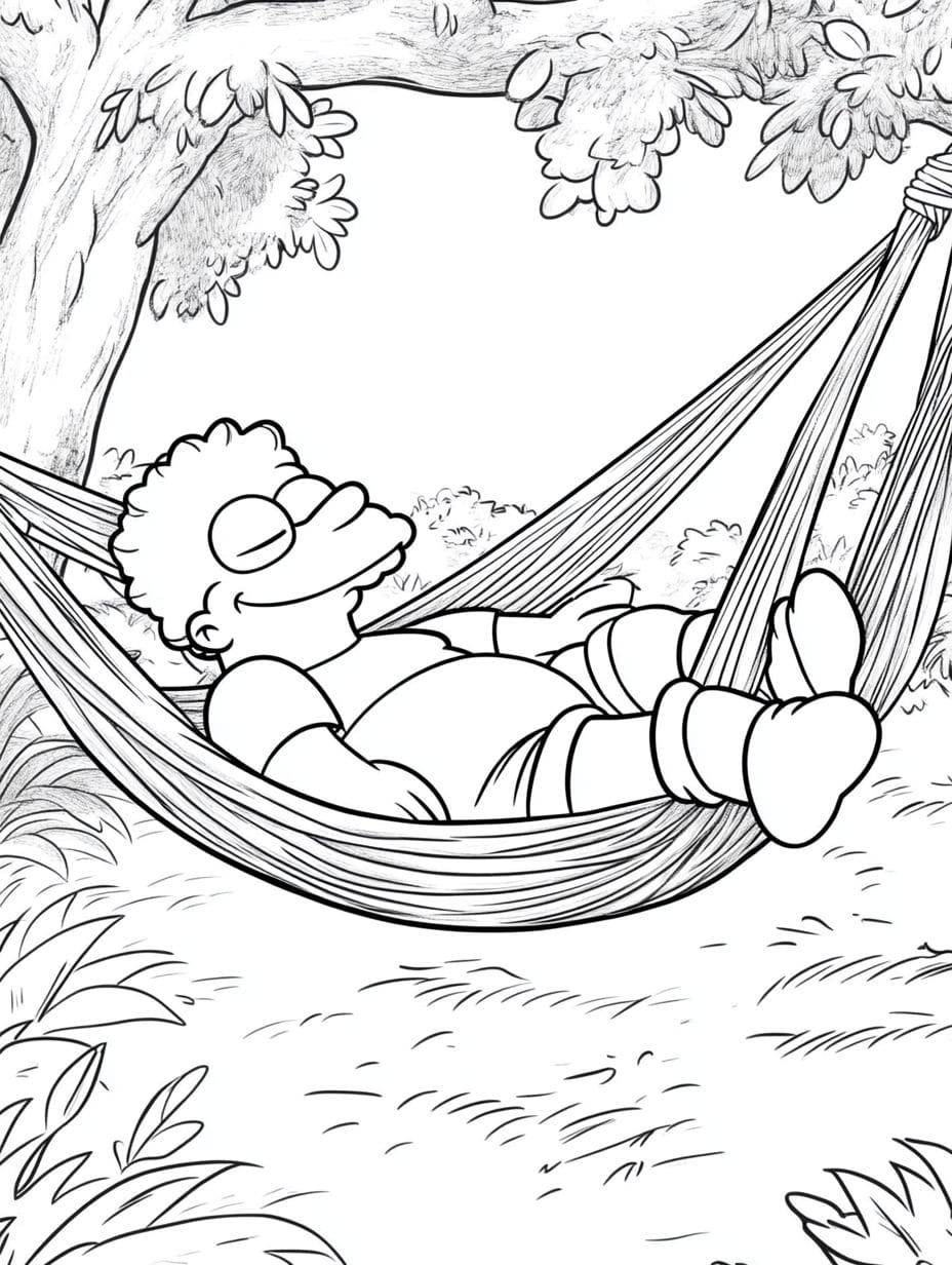 Homer Simpson Relaxt Ausmalbilder