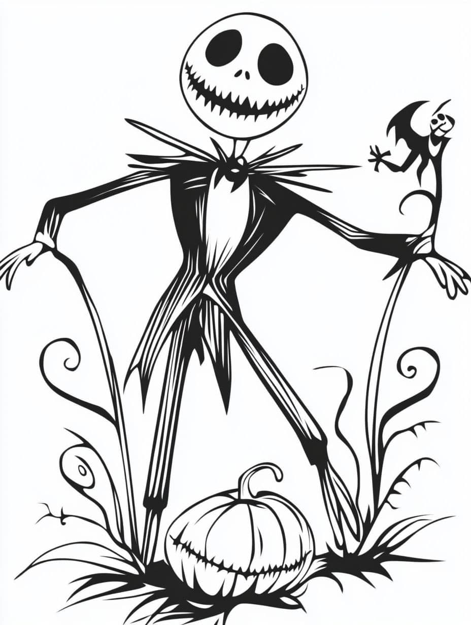 Jack Skellington Ausmalbilder Für Kinder