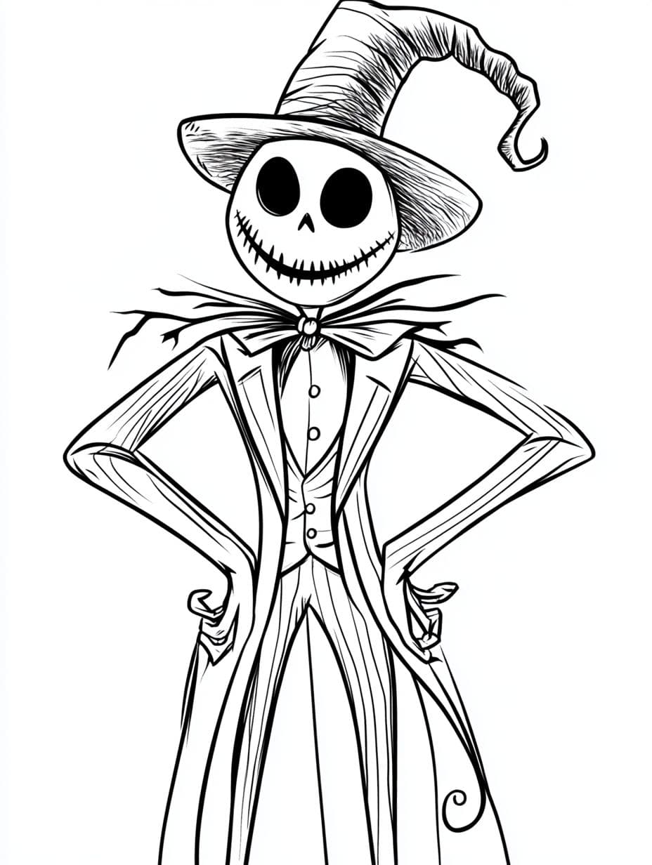 Jack Skellington Halloween Ausmalbilder