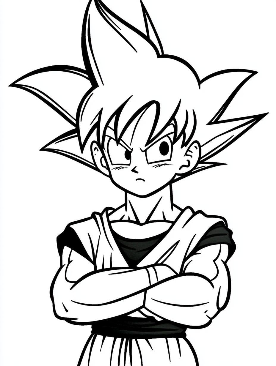 Kinder Dragonball Ausmalbild Goten