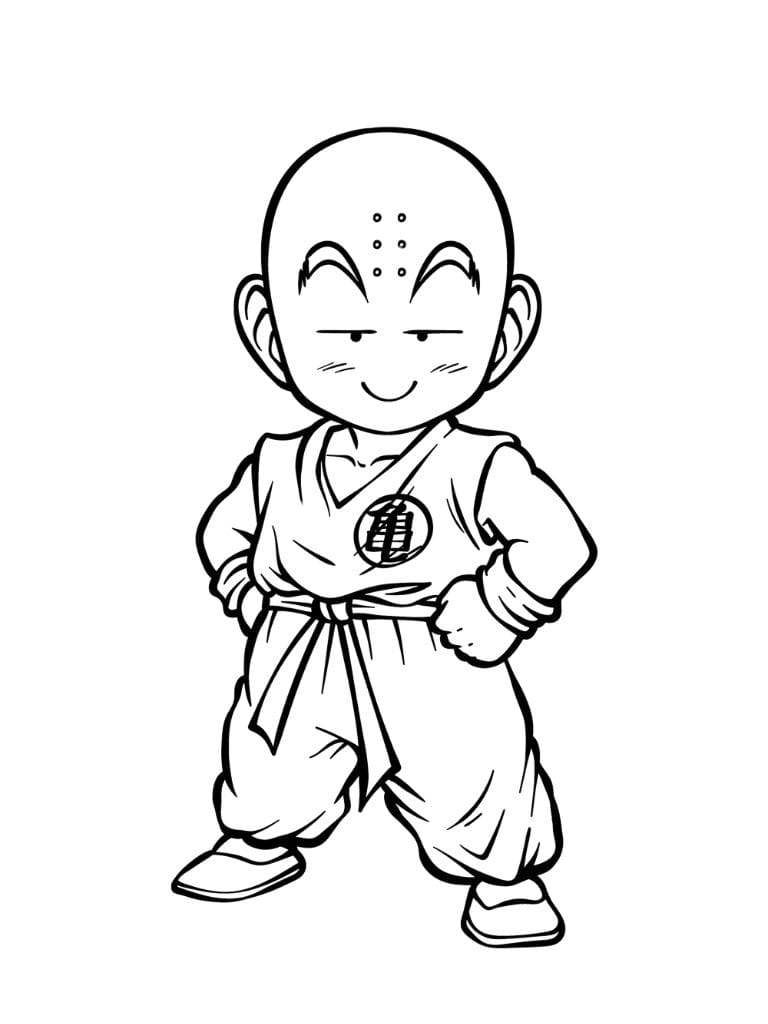 Krillin Entschlossen Ausmalbilder Dragonball