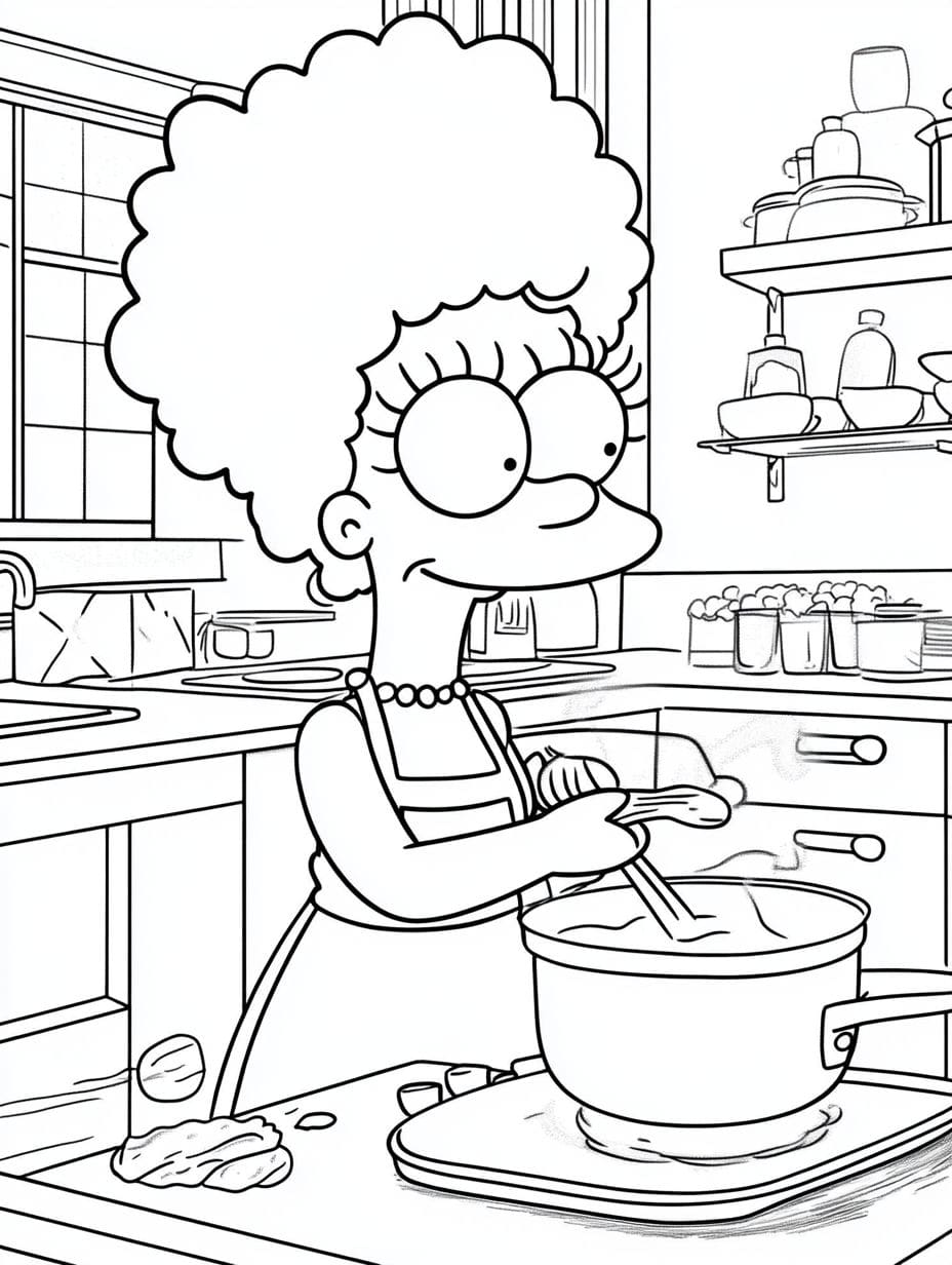 Marge Simpson Essen Machen Ausmalbilder