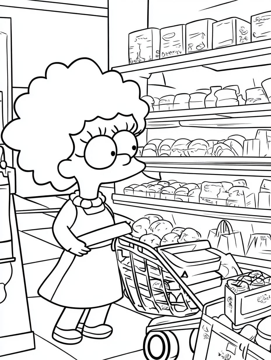 Marge Simpson Geh In Den Supermarkt Ausmalbilder