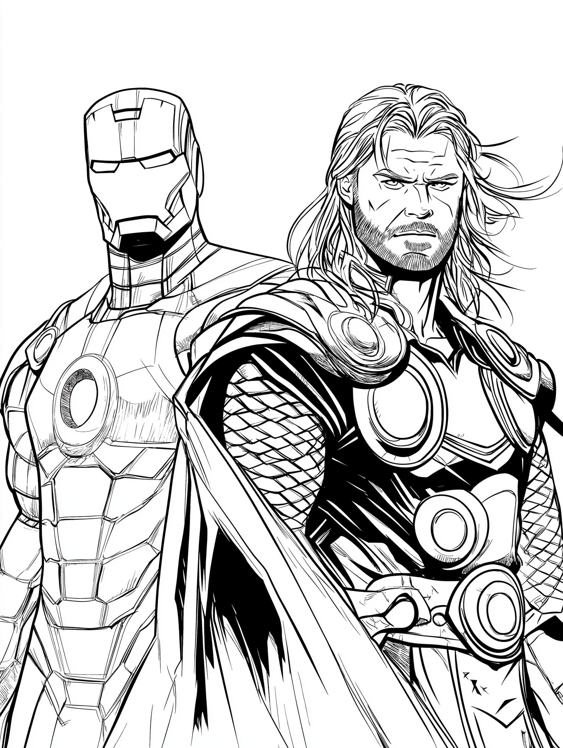 Marvel Ausmalbilder Iron Man Und Thor