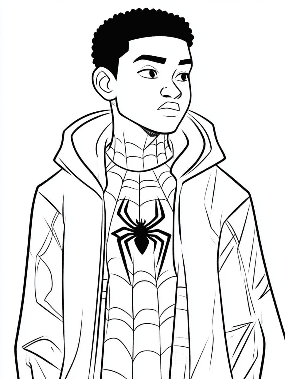 Miles Morales Und Jacke Ausmalbilder