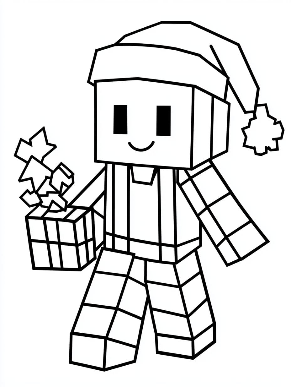 Minecraft Ausmalbilder Kostenloser Weihnachten