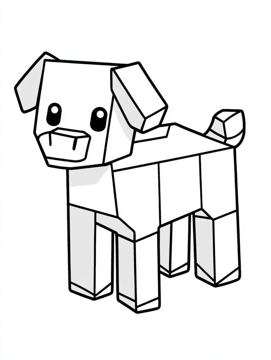 Minecraft Schweine Im Gehege Ausmalbild