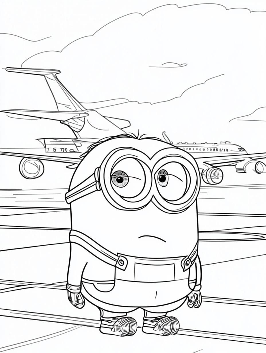 Minions Am Flughafen Ausmalbilder