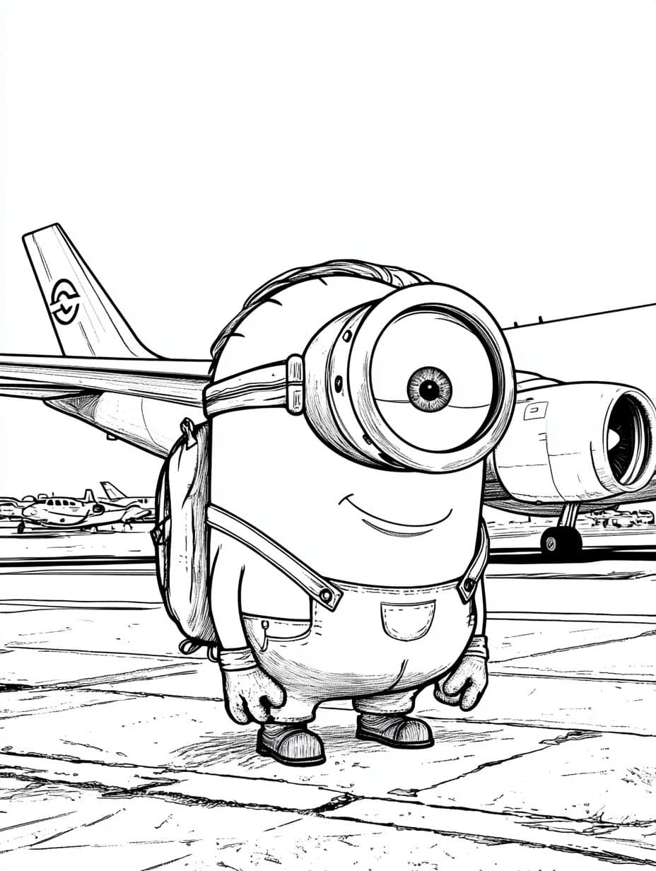 Minions Pilot Ausmalbilder