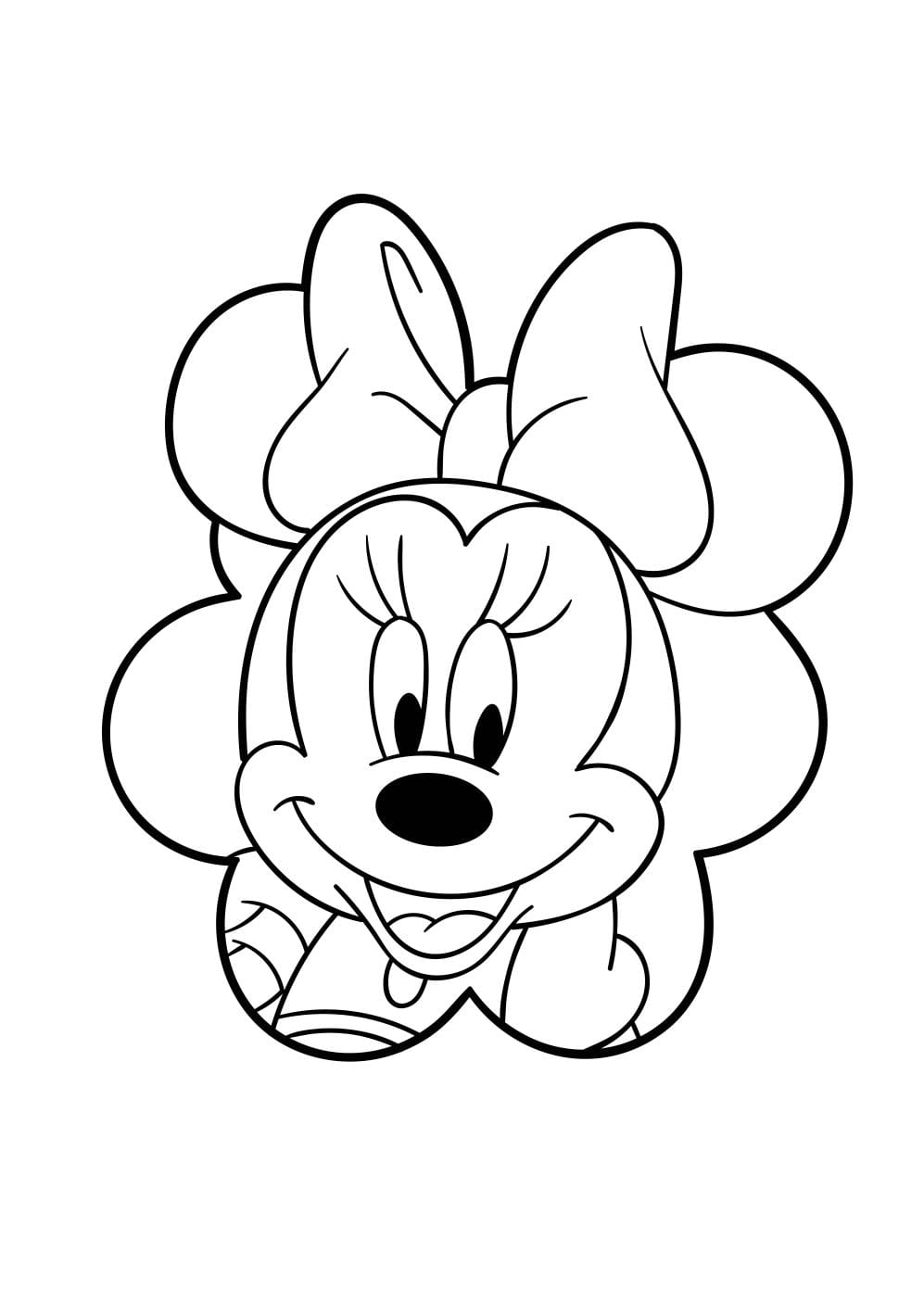 Minnie Blume Ausmalbilder