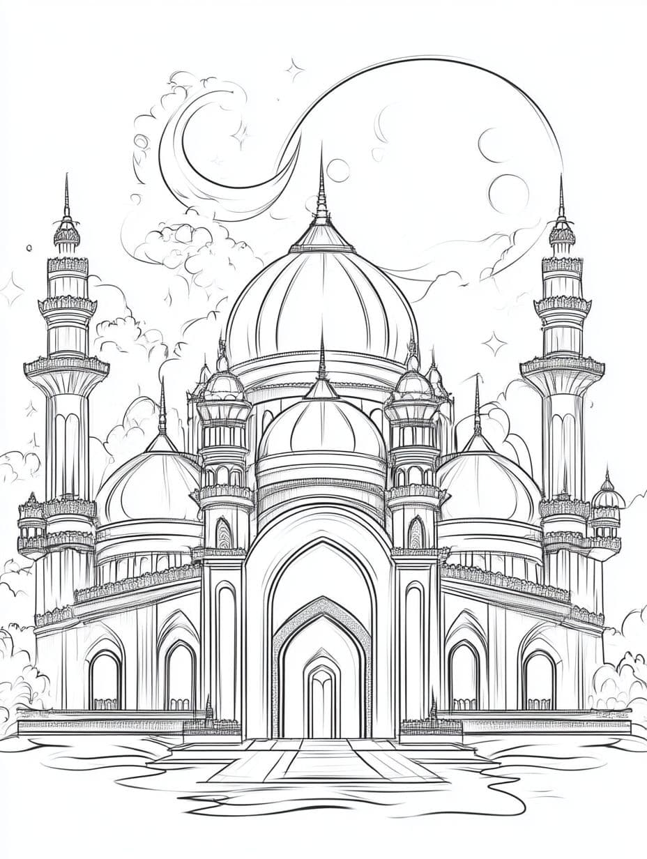 Moschee Ramadan Ausmalbilder