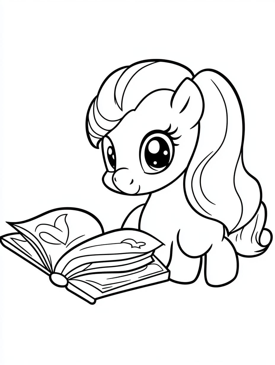 My Little Pony Ein Buch Lesen Ausmalbilder