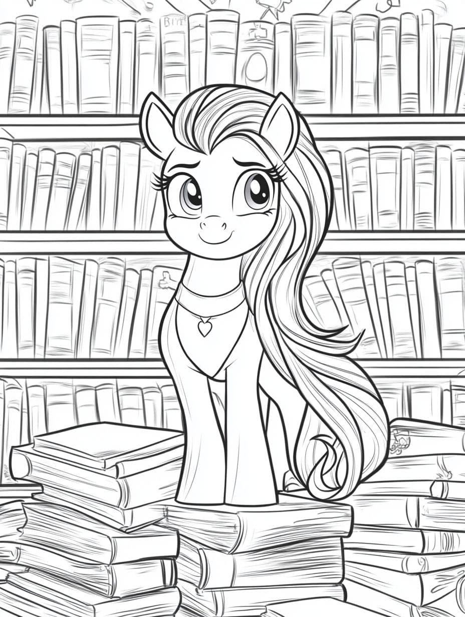 My Little Pony In Der Bibliothek Ausmalbilder