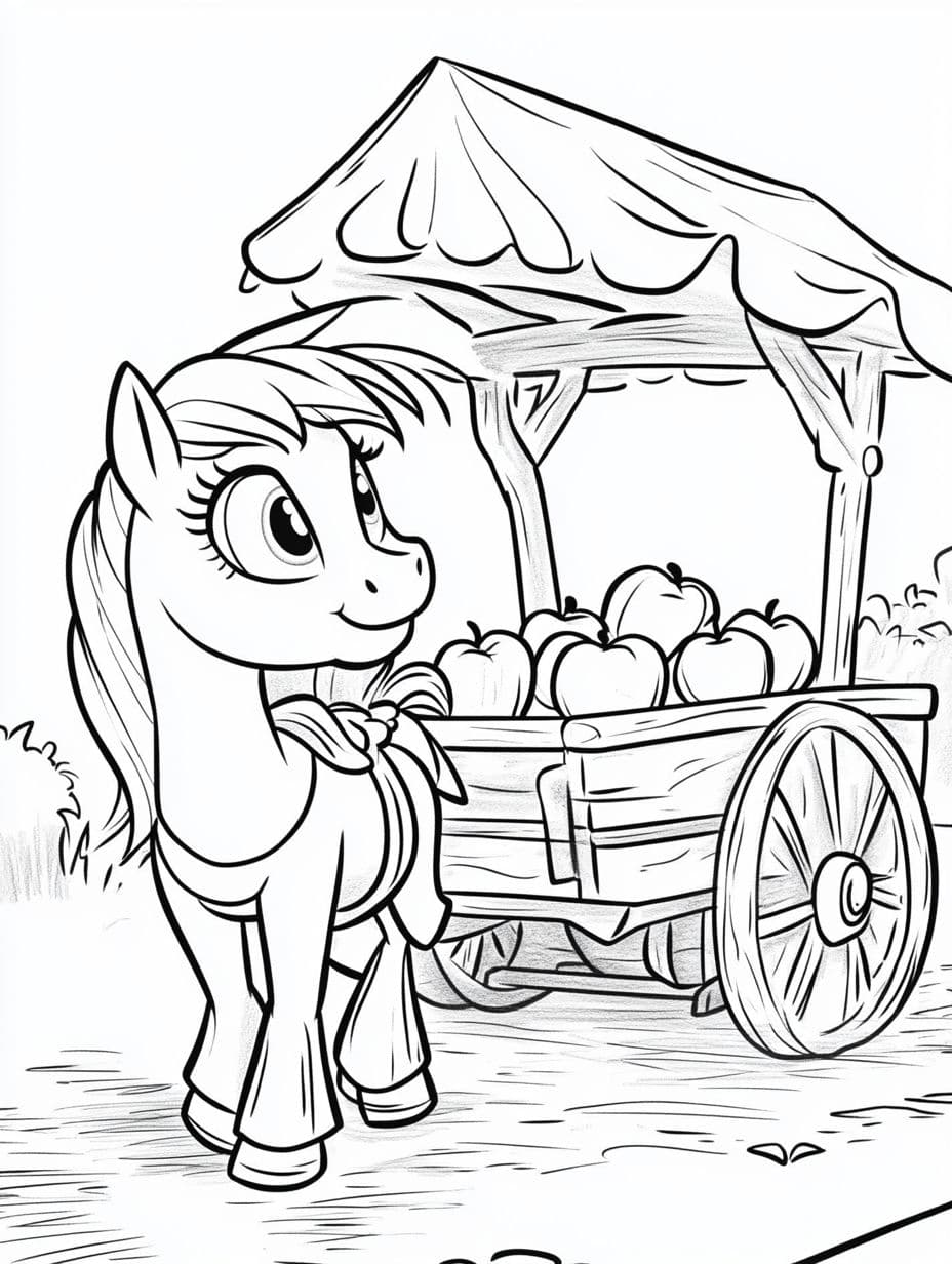 My Little Pony Und Obstwagen Ausmalbilder