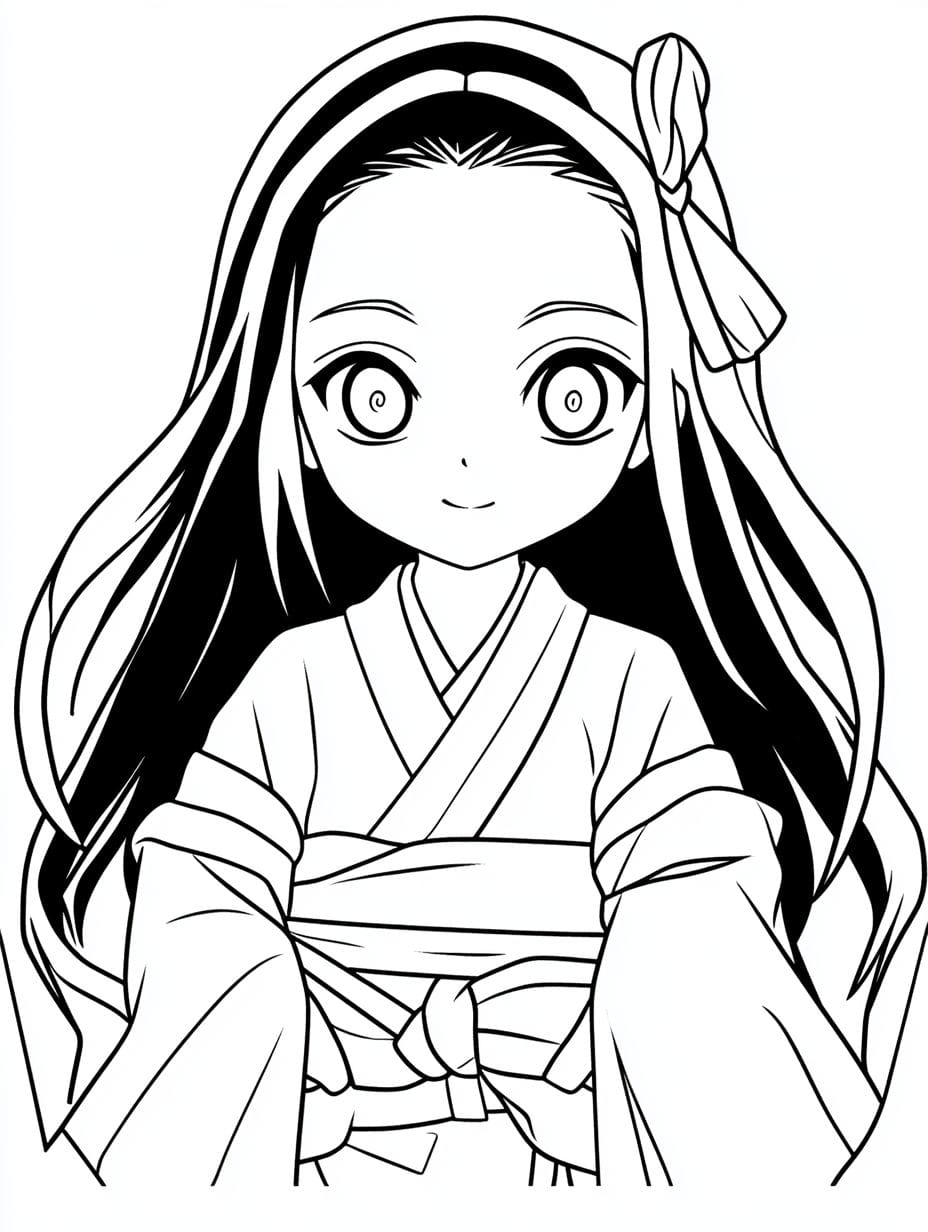 Nezuko Kamado Ausmalbilder