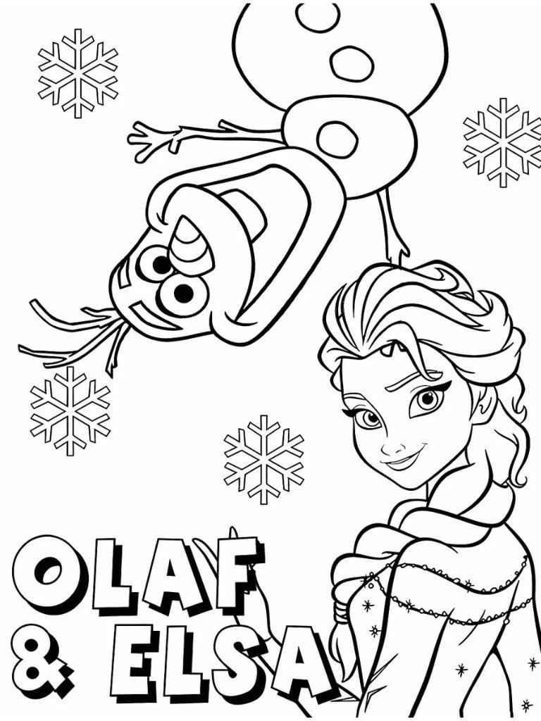 Olaf Und Elsa Ausmalbilder