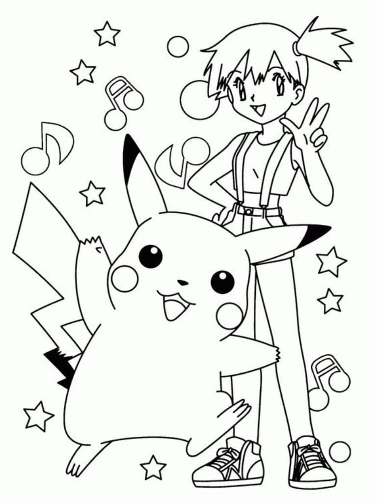 Pikachu Und Madchen Ausmalbilder