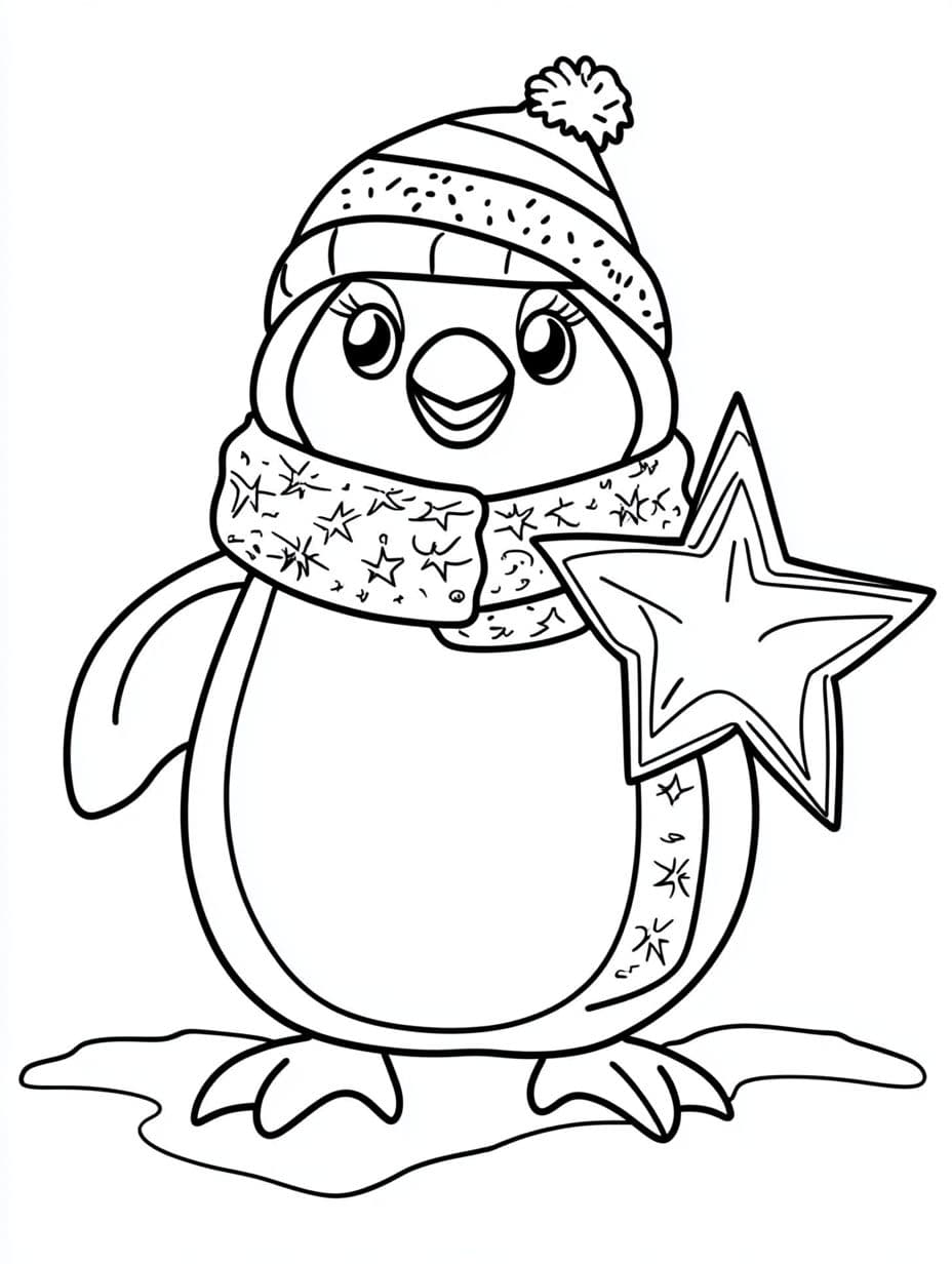 Pinguin Ausmalbilder Für Weihnachten