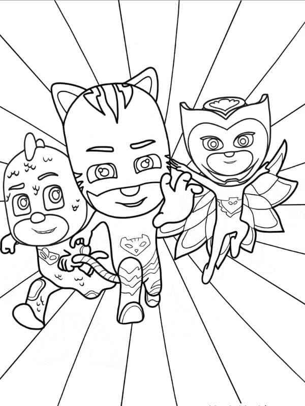 Pj Masks Team Im Einsatz Ausmalbilder