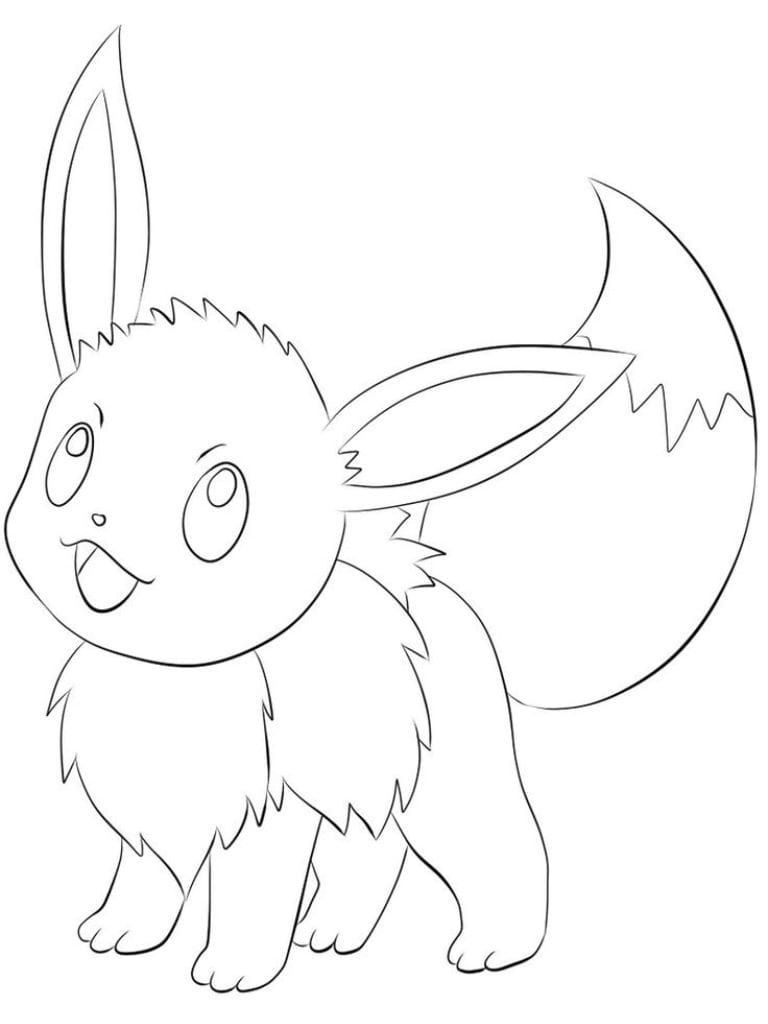 Pokemon Ausmalbilder Eevee Braun