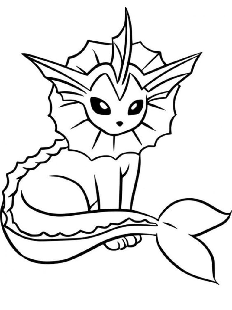 Pokemon Ausmalbilder Vaporeon Meer