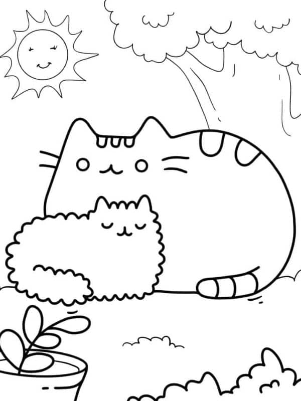 Pusheen Ausmalbilder Mit Katze