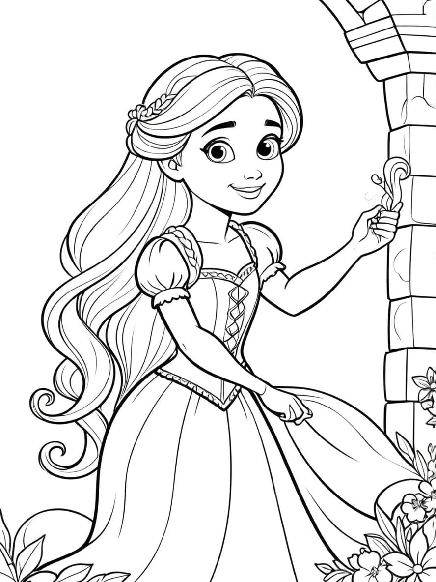 Rapunzel Ausmalbilder Kämmt Ihr Haar