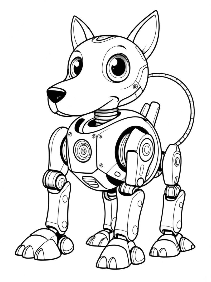 Roboterhund Ausmalbilder