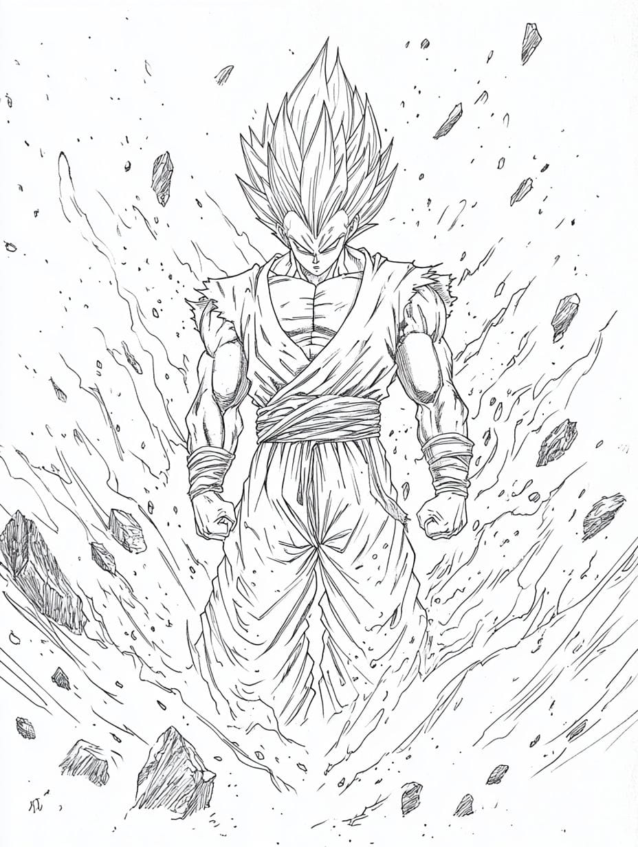 Saiyan Goku Ausmalbilder Dragonball