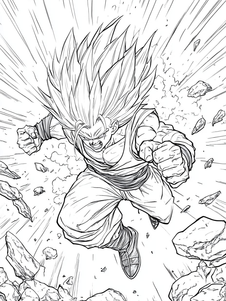 Saiyan Goku Super Saiyajin Ausmalbilder Dragonball