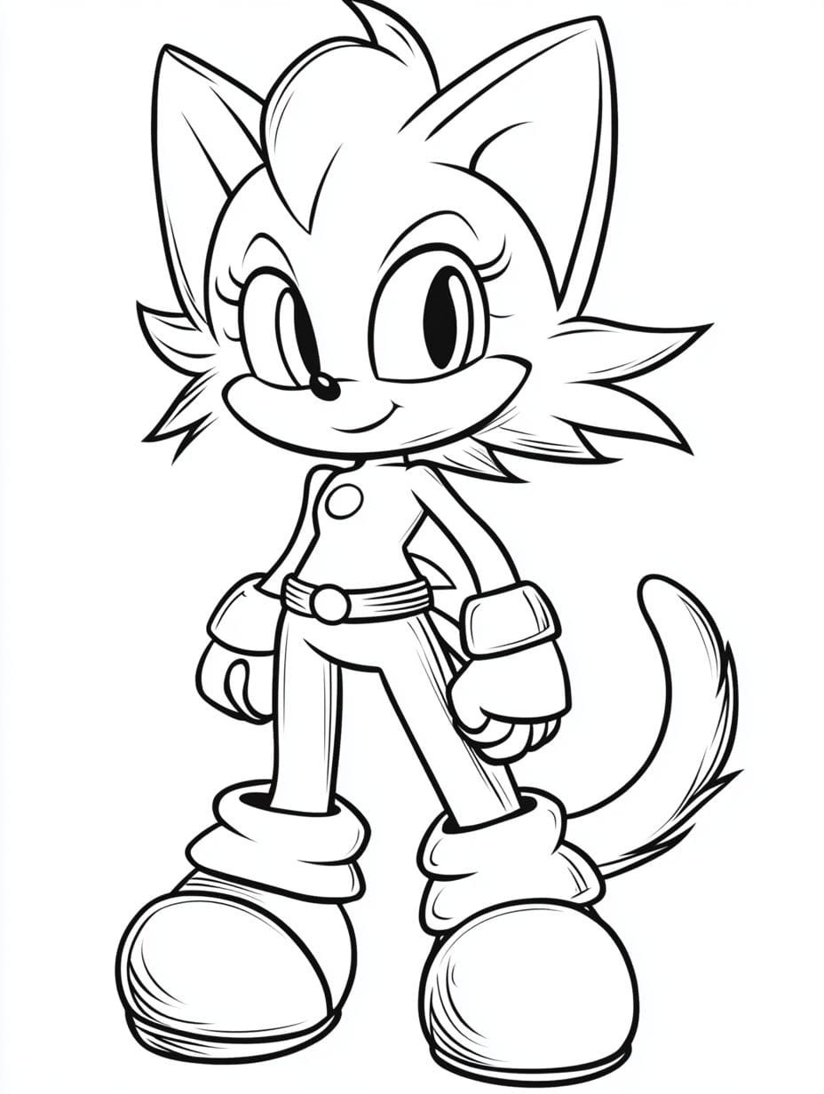 Sonic Girl Animated Ausmalbild