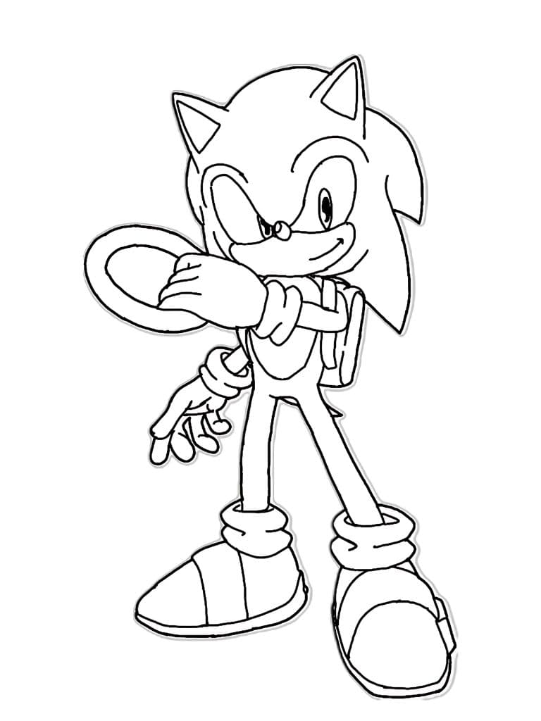 Sonic Im Klassischen Look Ausmalbilder