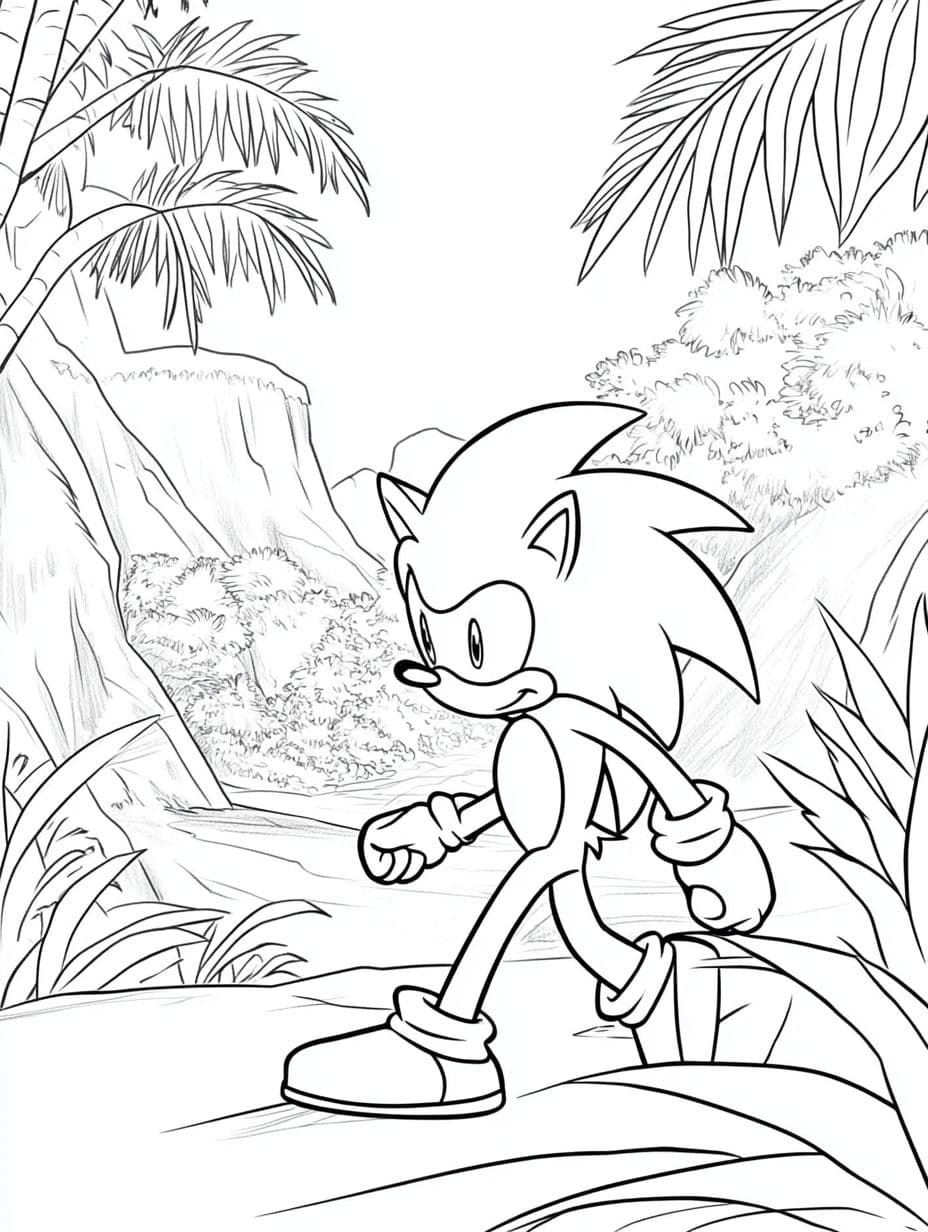 Sonic Im Wald Ausmalbilder