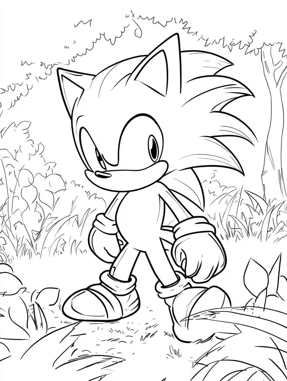 Super Sonic Ausmalbild