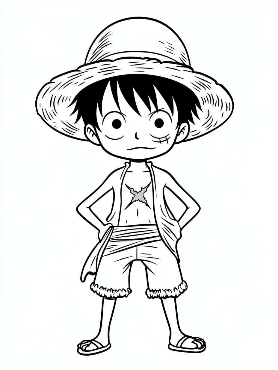 Suße Luffy Anime Ausmalbilder Fur Kinder