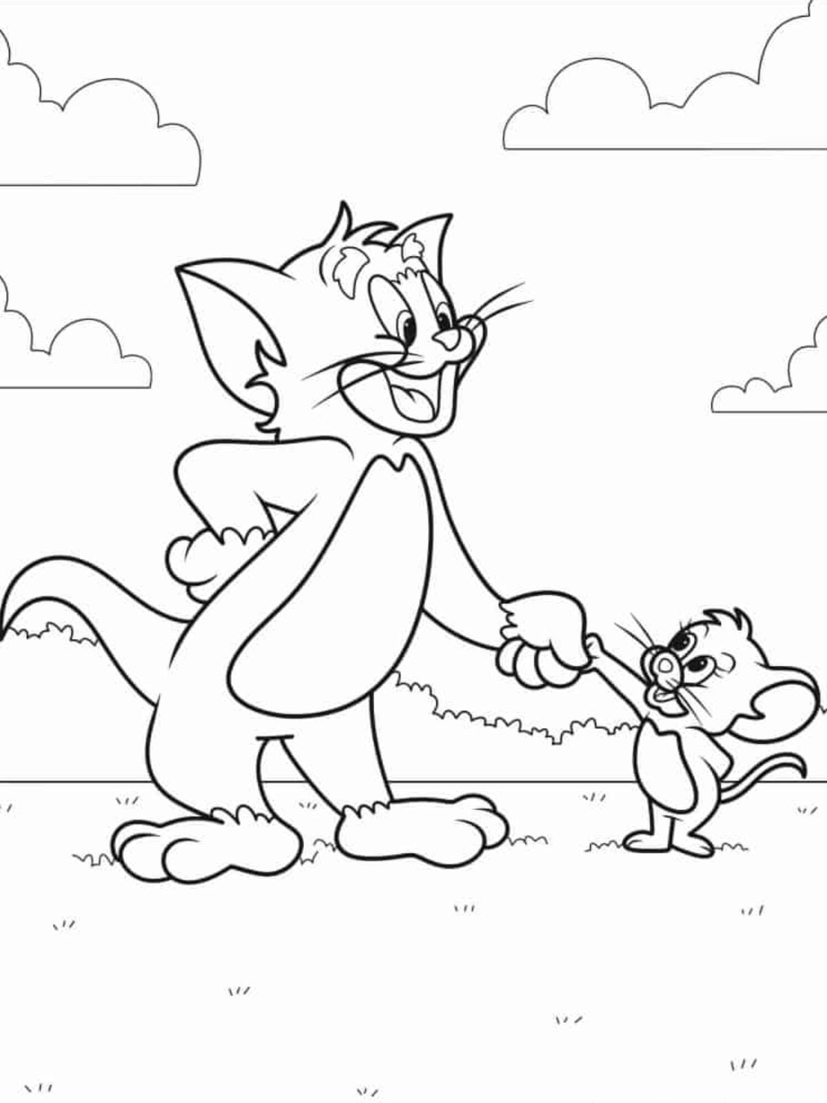 Tom Und Jerry Zusammenarbeiten Ausmalbilder