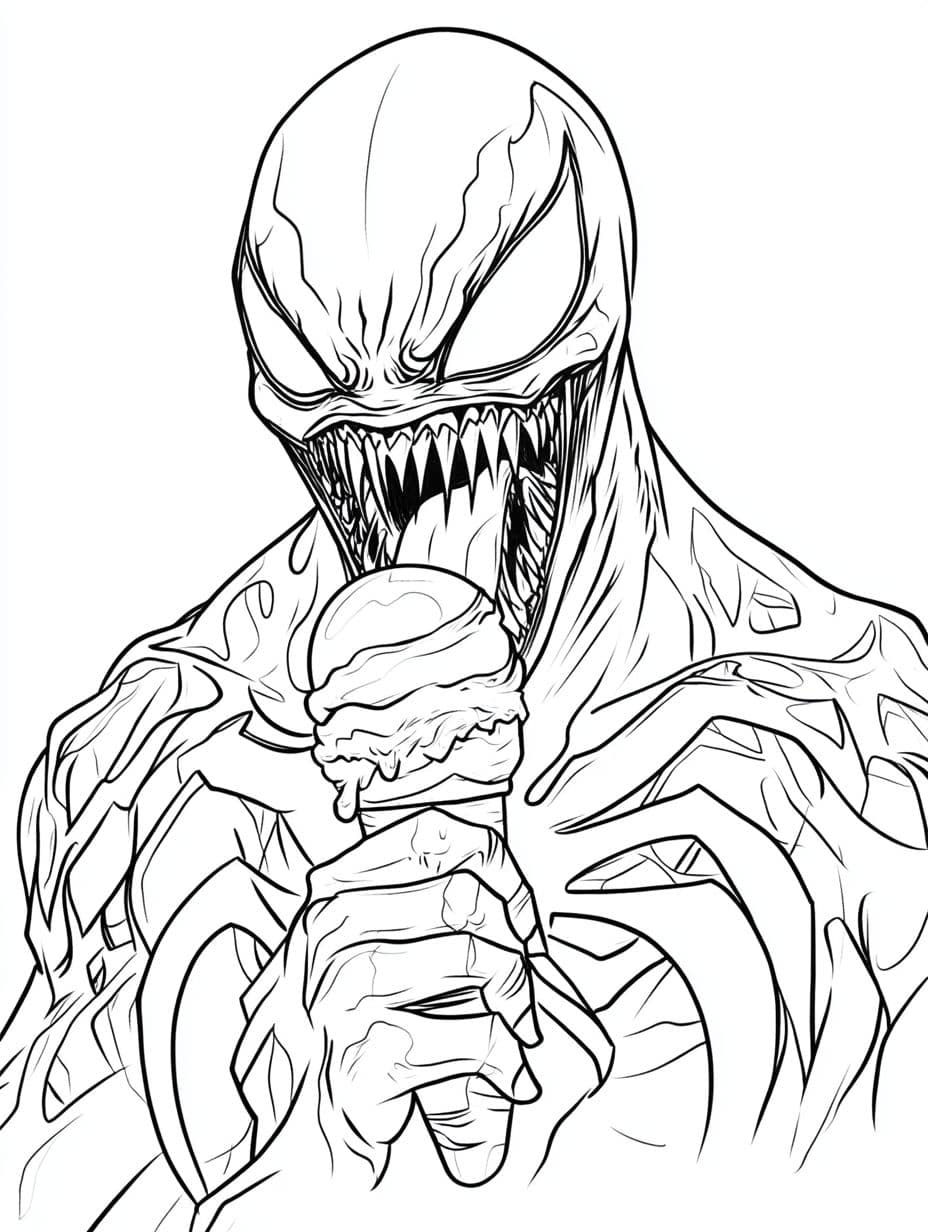 Venom Eis Essen Ausmalbilder