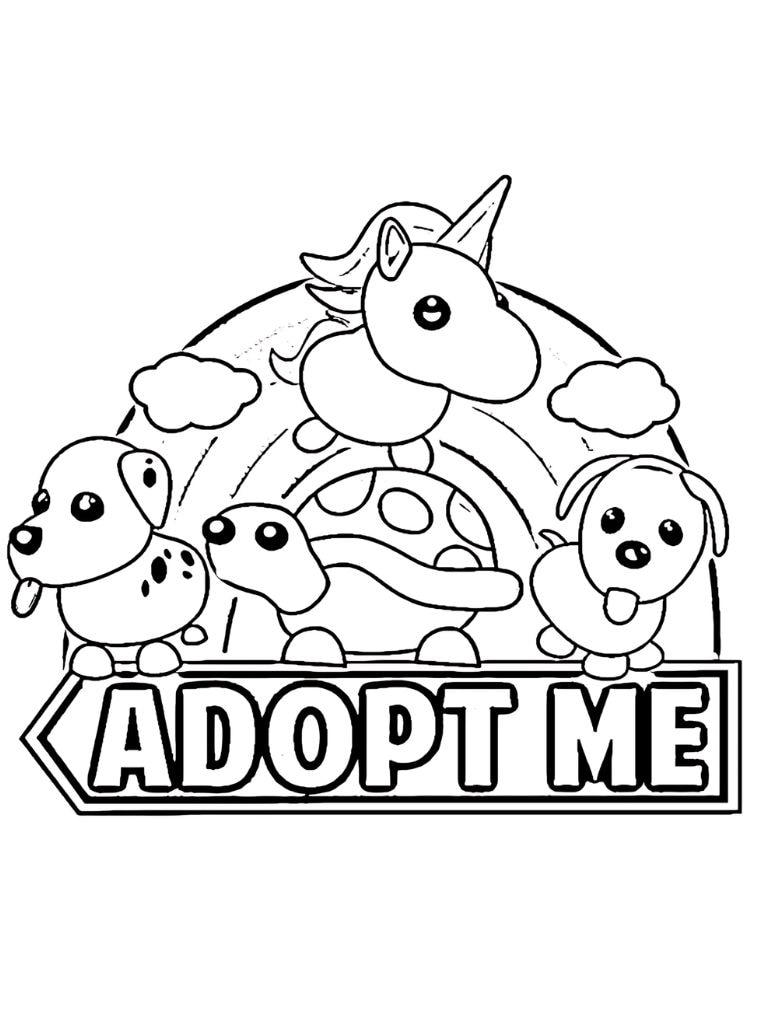 Adopt Me Haustier Motive Zum Ausmalen