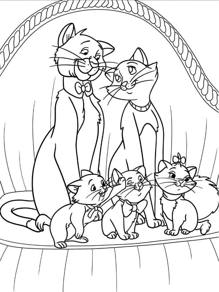 Ausmalbild Aristocats Marie