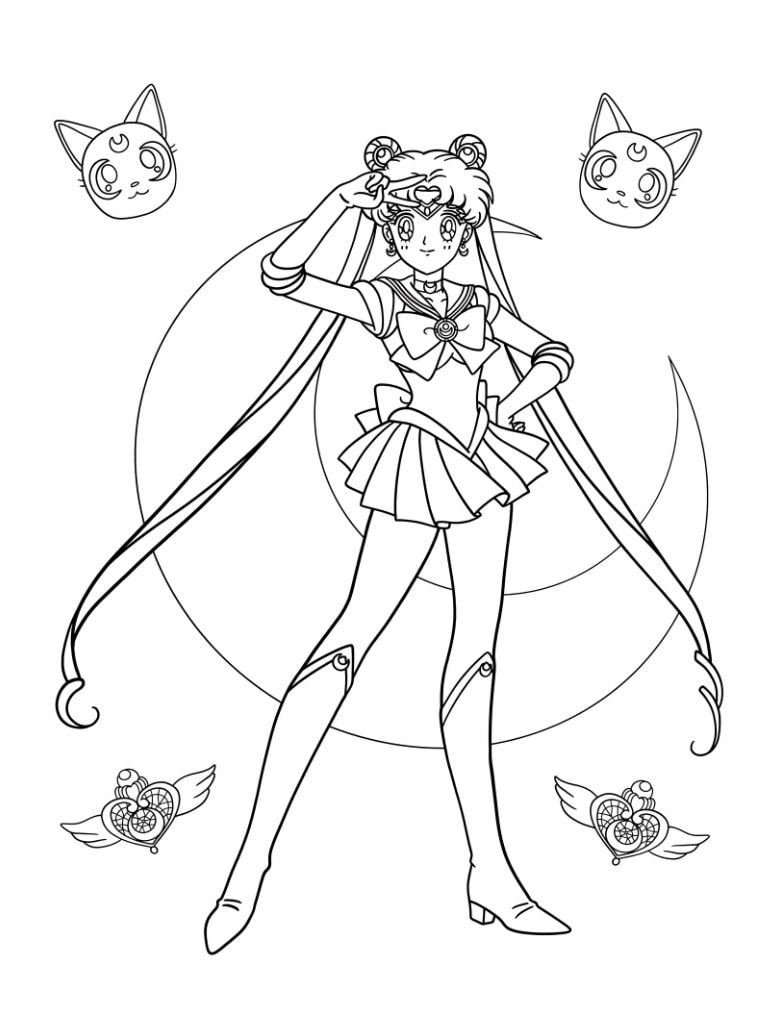 Ausmalbild Sailor Senshi