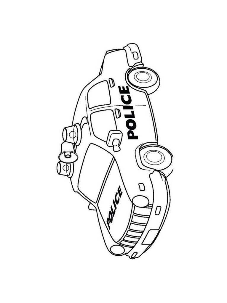 Ausmalbilder Auto Police Für Kinder