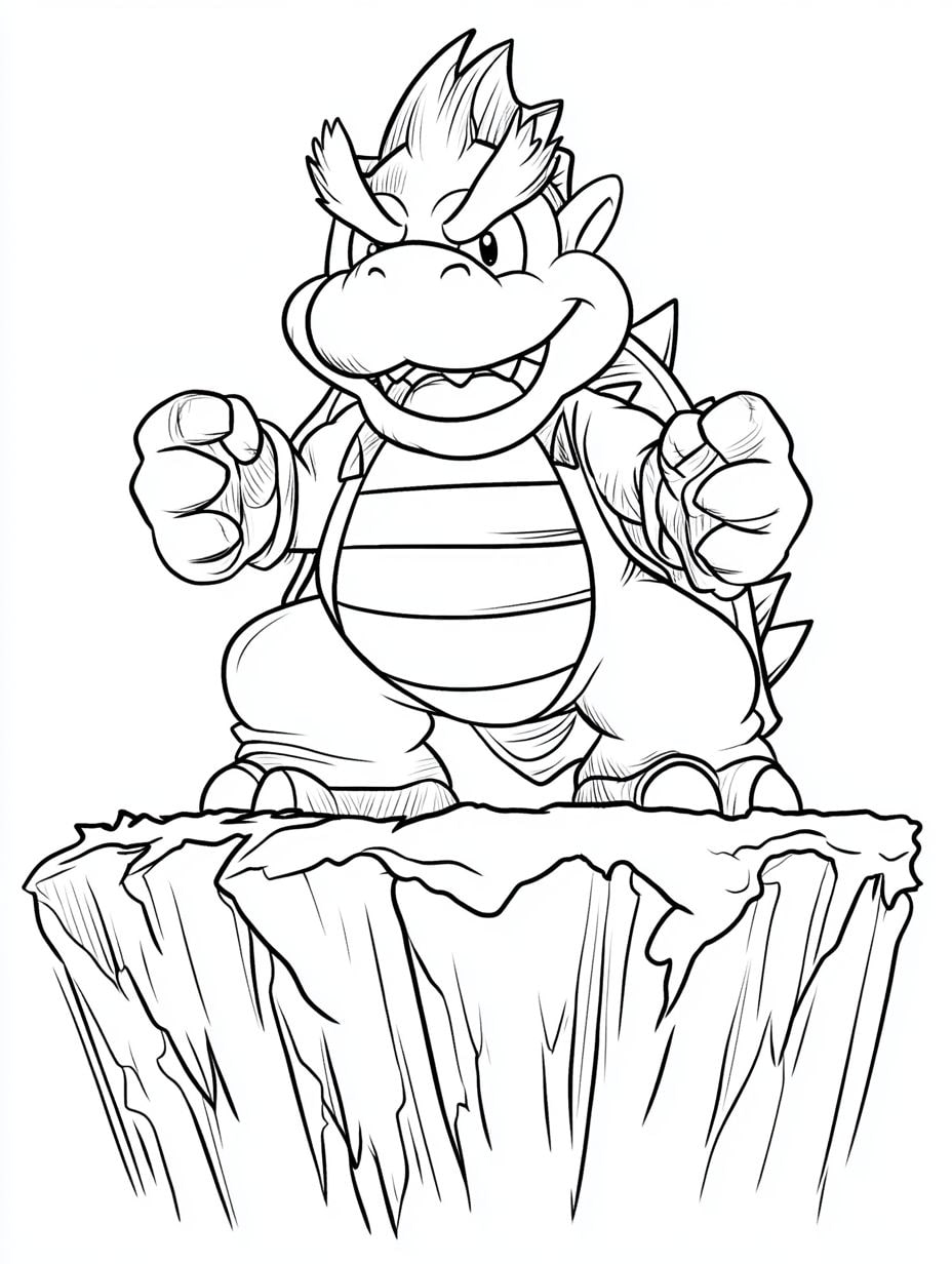 Ausmalbilder Bowser Super Mario