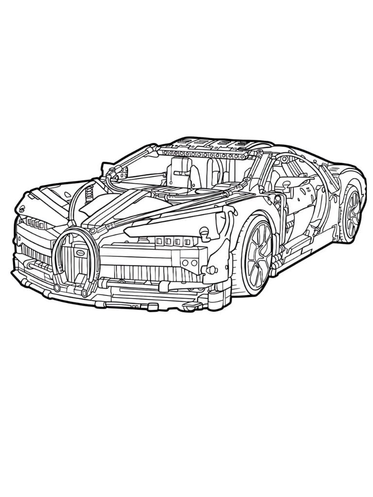 Ausmalbilder Bugatti Mit Details