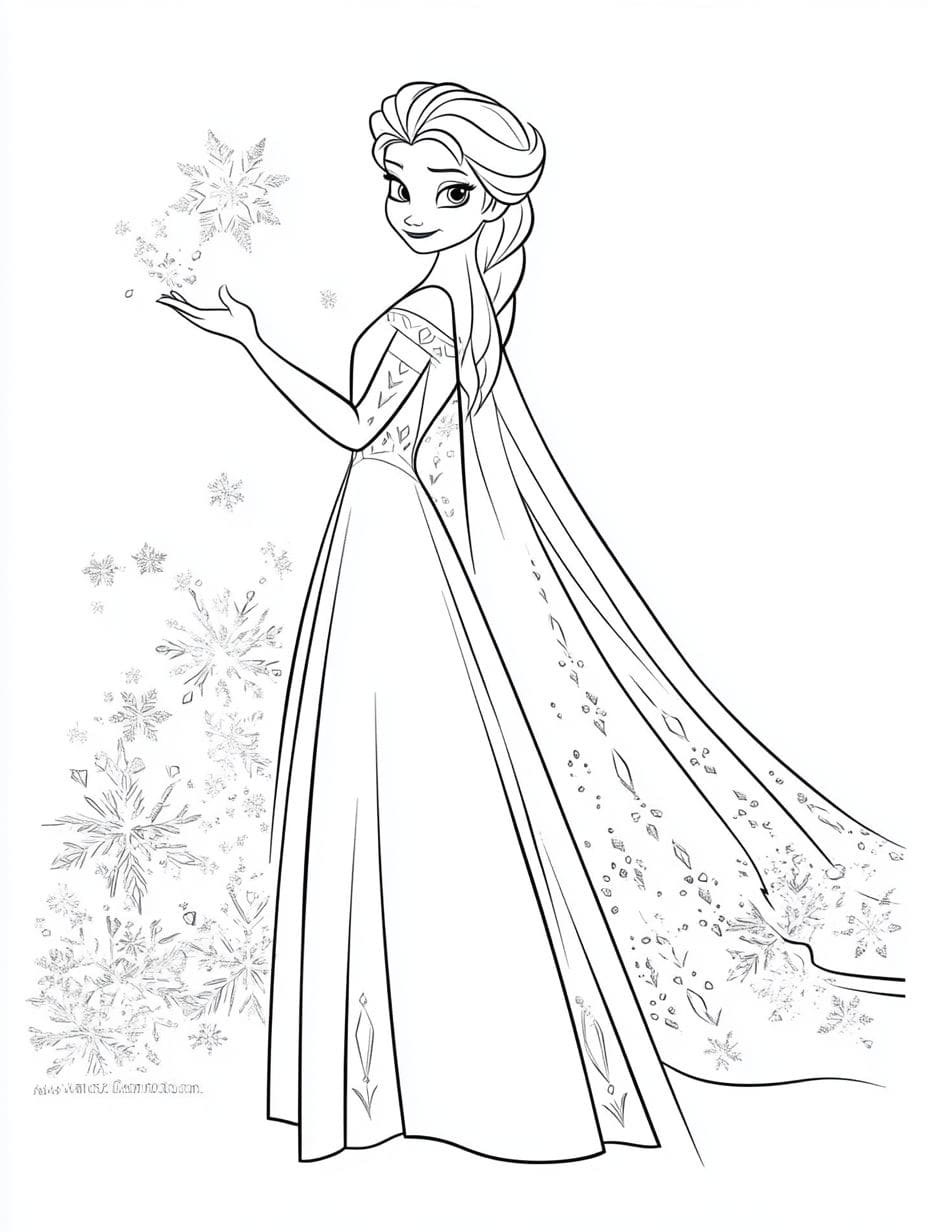 Ausmalbilder Frozen Elsa